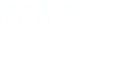 CARACTERISTIQUES EXCLUSIVES 